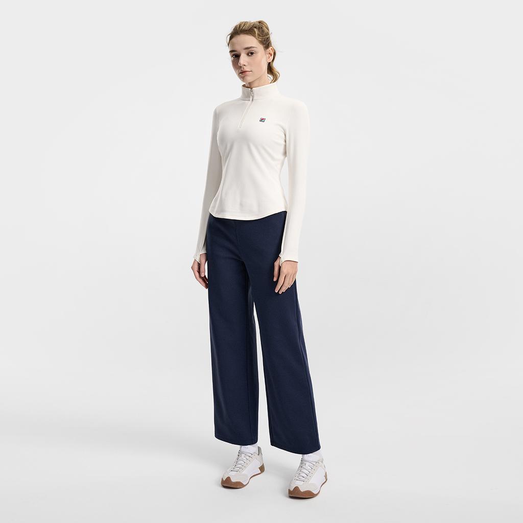 Fila Fleecegefüttert Warm Mode Einfach Klassisch Retro Tennis Lässig Vielseitig Locker Bequem Gestrickte Sporthosen Damen Unterteile A11W613605FBU