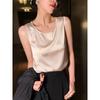 Fashion Silk Thin Short Sleeve Tees Slip Woman Summer Clothes Elegant Tops Solid Loose Casual