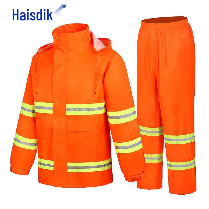 Haisidick High-Visibility Reflective Split Rain Suit 2XL