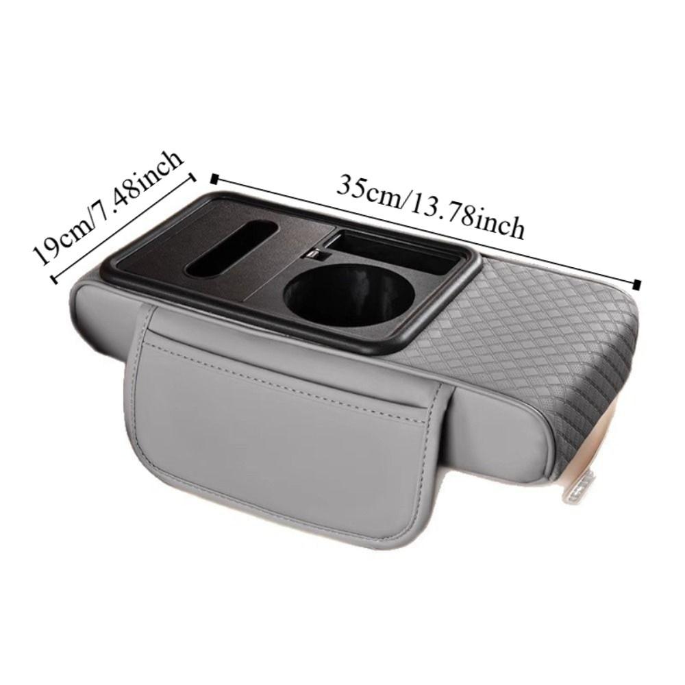 Premium Cushion Car Armrest Storage Box Large-Capacity Organizer Vehicle Organization