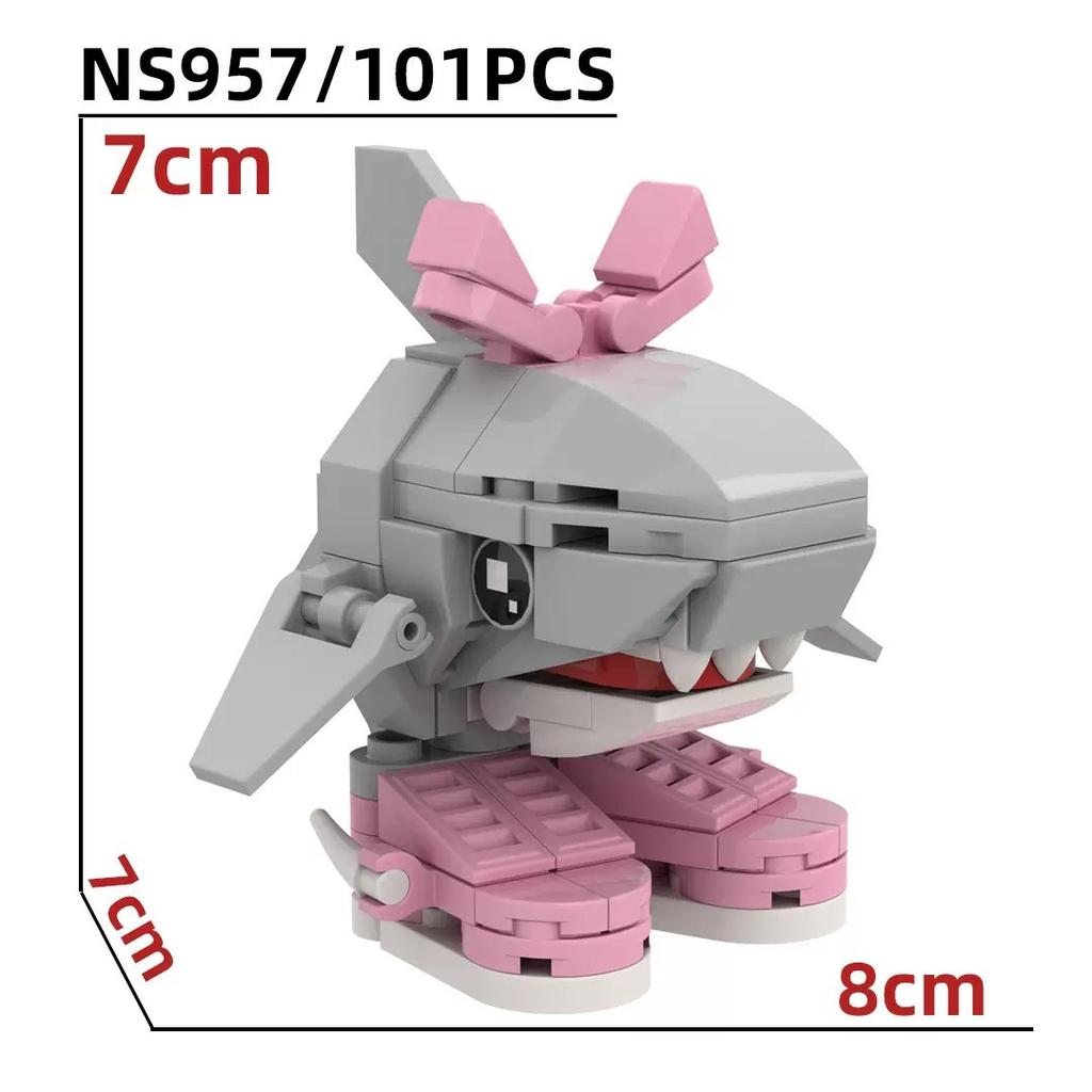 Taliansky Brainrot Zviera MOC Stavebný blok Tung Tung Tung Sahur Koleso Žaba Slon Strom Príšera Opica Hračka Stolová dekorácia Q064