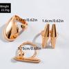 Bold Geometric Curved Faceted Open Knuckle Ring Set for Women Stackable Chunky Articulated Finger Jewelry Gold Tone