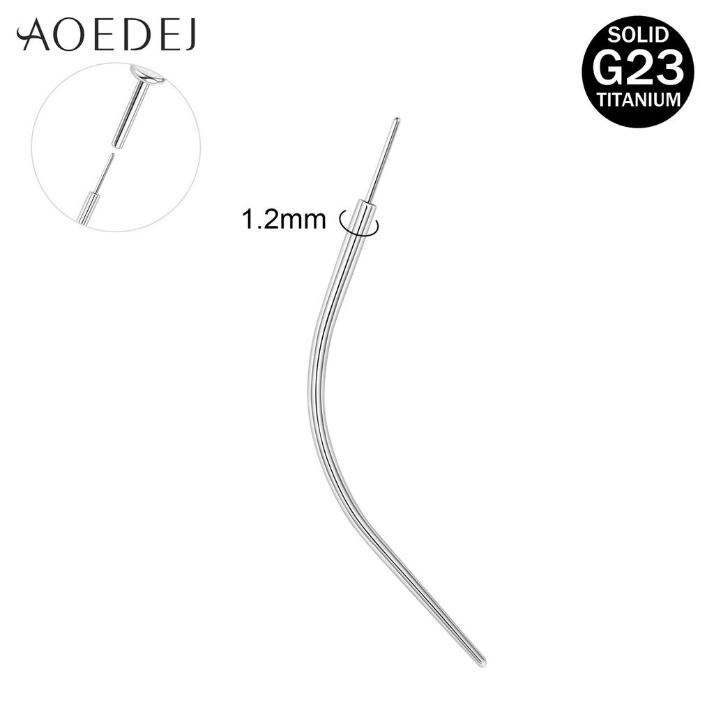 AOEDEJ 1 Stück G23 Titan Piercing-Kit Interne Gewinde Gebogener Konus Einführstift Werkzeug Für Tragus Helix Lippe Nase Piercing Schmuck