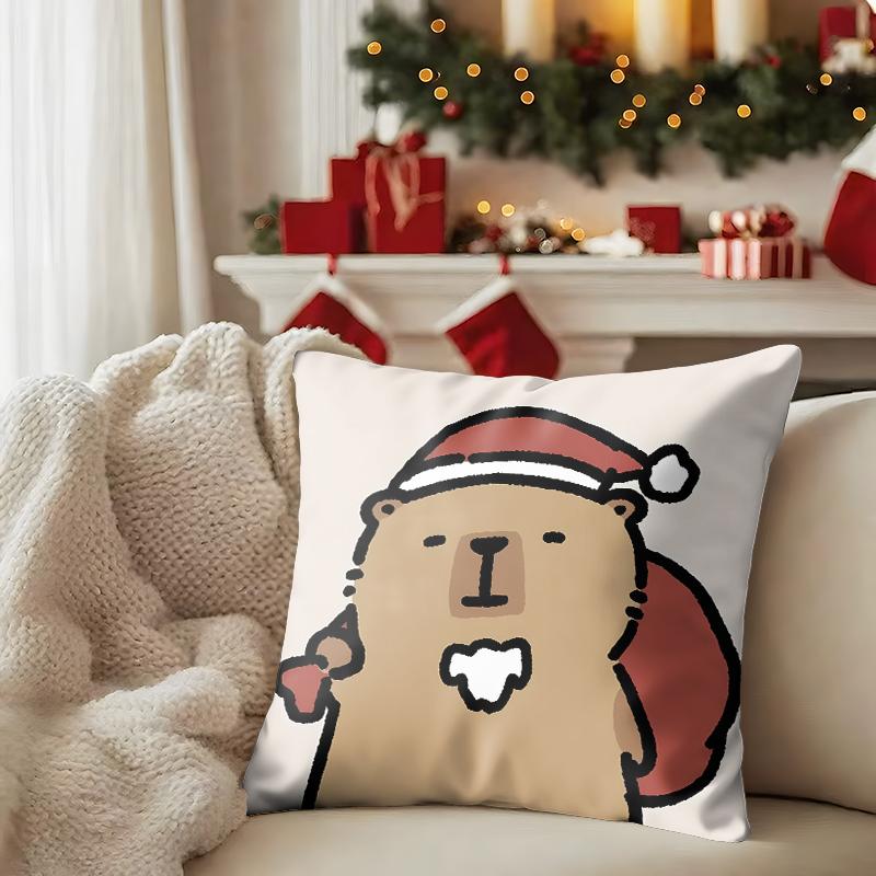 

Cute Fun Kapibalajun Christmas Party: Take away this set of super cute Pillow covers 16x16Inch