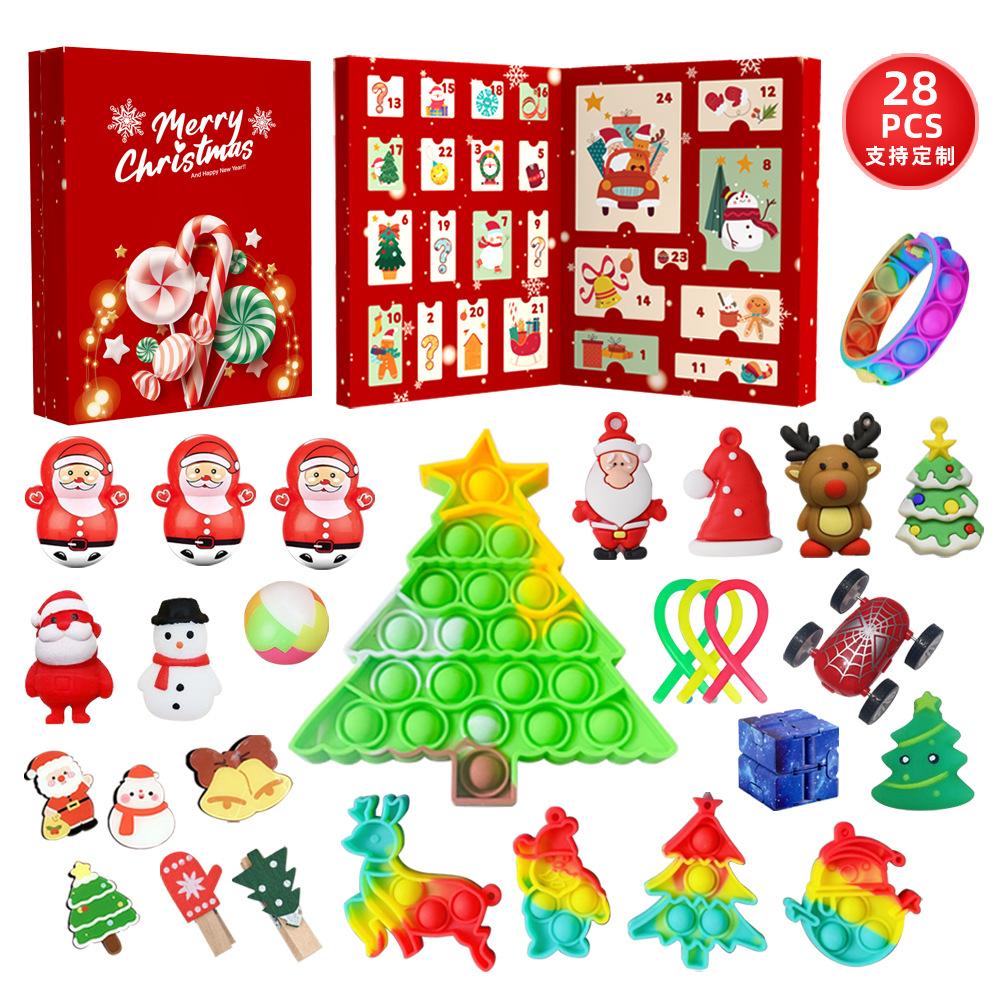 Fidget Christmas Advent Calendar 24 Days of Surprises Fidget Gift Box Christmas Countdown Advent Calendars for Kid New Year Gift