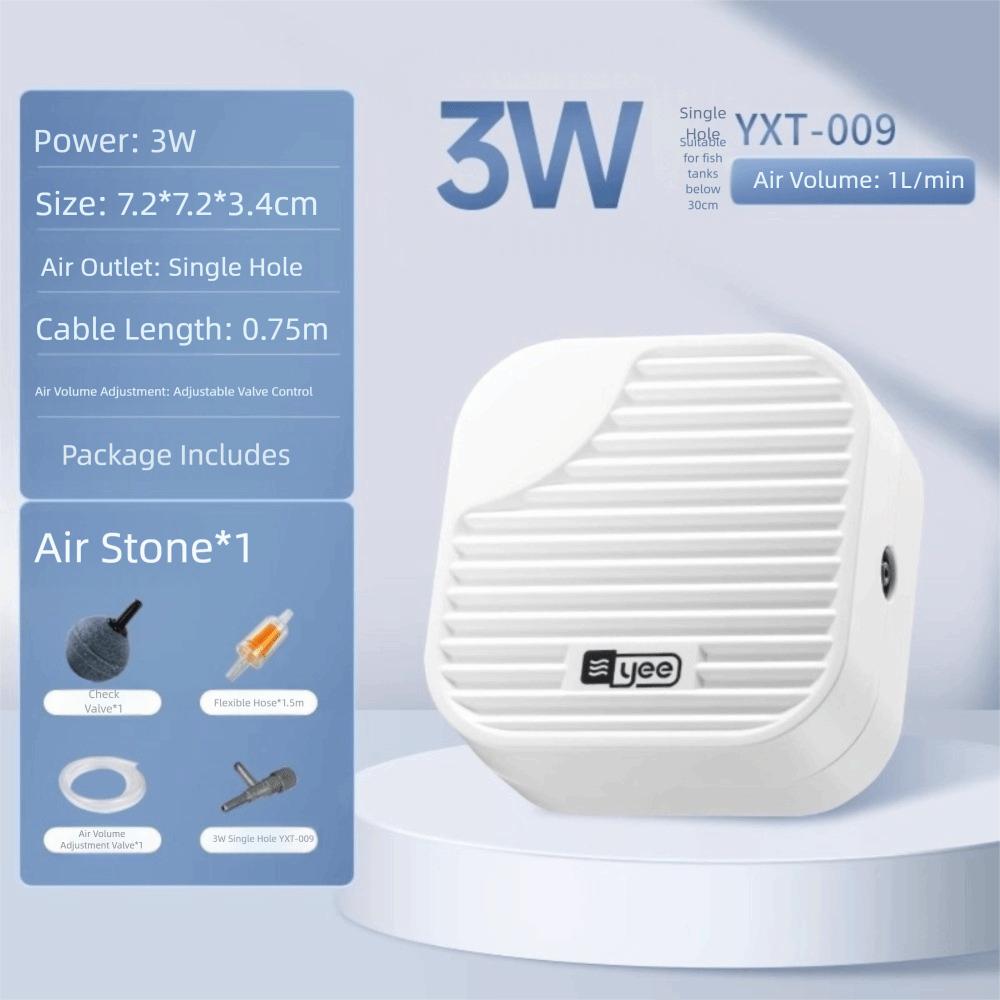 

Одноканальный аквариумный воздушный насос Ультратихий Мини размер Компрессор для аквариума Бесшумная работа Низкий уровень шума Кислородные насосы Аквариум