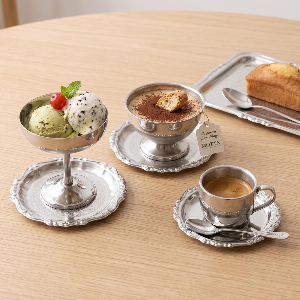 Coaster with Raised Border Silver Cup Coasters Reflective for Hosts