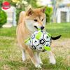 Interactive Rubber Football Toy for Dog Training - Chew-Resistant for Border Collies, Corgis, Small & Large Breeds
