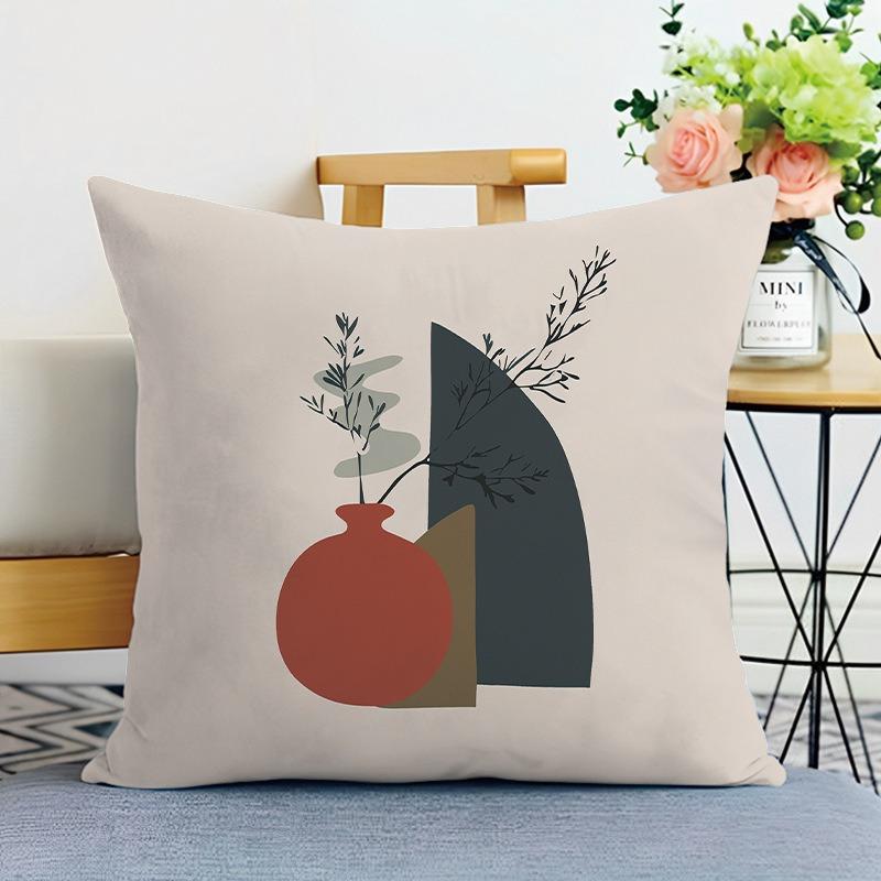 Morandi Farbabstimmung Druck Dekorative Kissenhülle Schlafzimmer Wohnzimmer Quadratische Kissenhülle