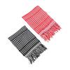 Soft Polyester Checkered Shemagh Scarf With Fringe Trim For Kids Various Outfit Arabic Shoulder Wrap For Boy Daily Wear