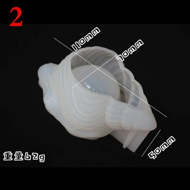 New DIY Crystal Epoxy Mirror Three-dimensional Conch Elephant Makeup Eggs Storage Box Shell Ocean Silicone Mold Home Supplies