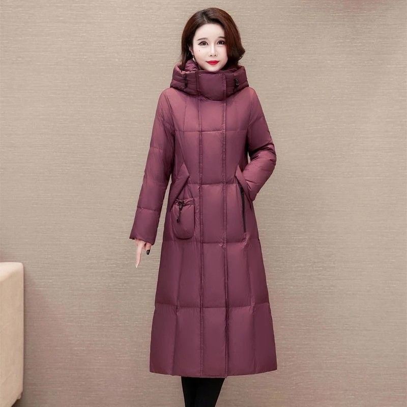 Fashionable Long Hooded Down Cotton-padded Jacket, Loose Cotton-padded Jacket for Women Winter
