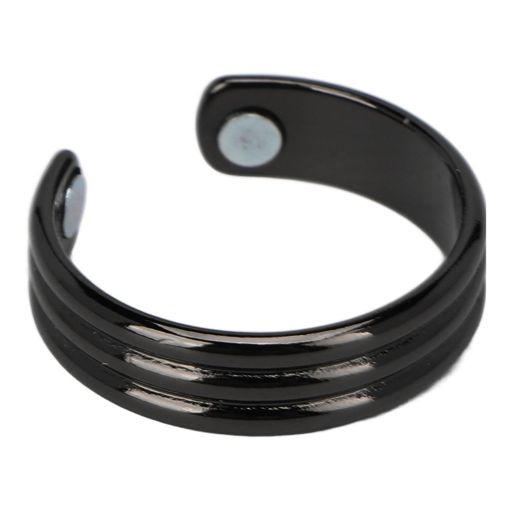 Men Women Adjustable Magnetic Ring Black Metal Stylish Fatigue Joint Soreness Relief Ring Jewlery