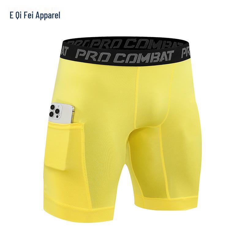 Shorts de Compression Homme à Séchage Rapide avec Poches pour la Course à Pied et le Basketball