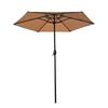 6.9ft Patio Umbrella Outdoor Table Umbrella Market Umbrella with 8 Sturdy Ribs for Garden Deck Backyard Pool Khaki