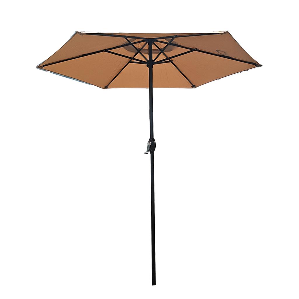 6.9ft Patio Umbrella Outdoor Table Umbrella Market Umbrella with 8 Sturdy Ribs for Garden Deck Backyard Pool Khaki