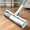 3-in-1 Broom Dustpan Set with Built-in Comb Teeth Long Handle Adjustable Extension Poles Retractable Floor Brush
