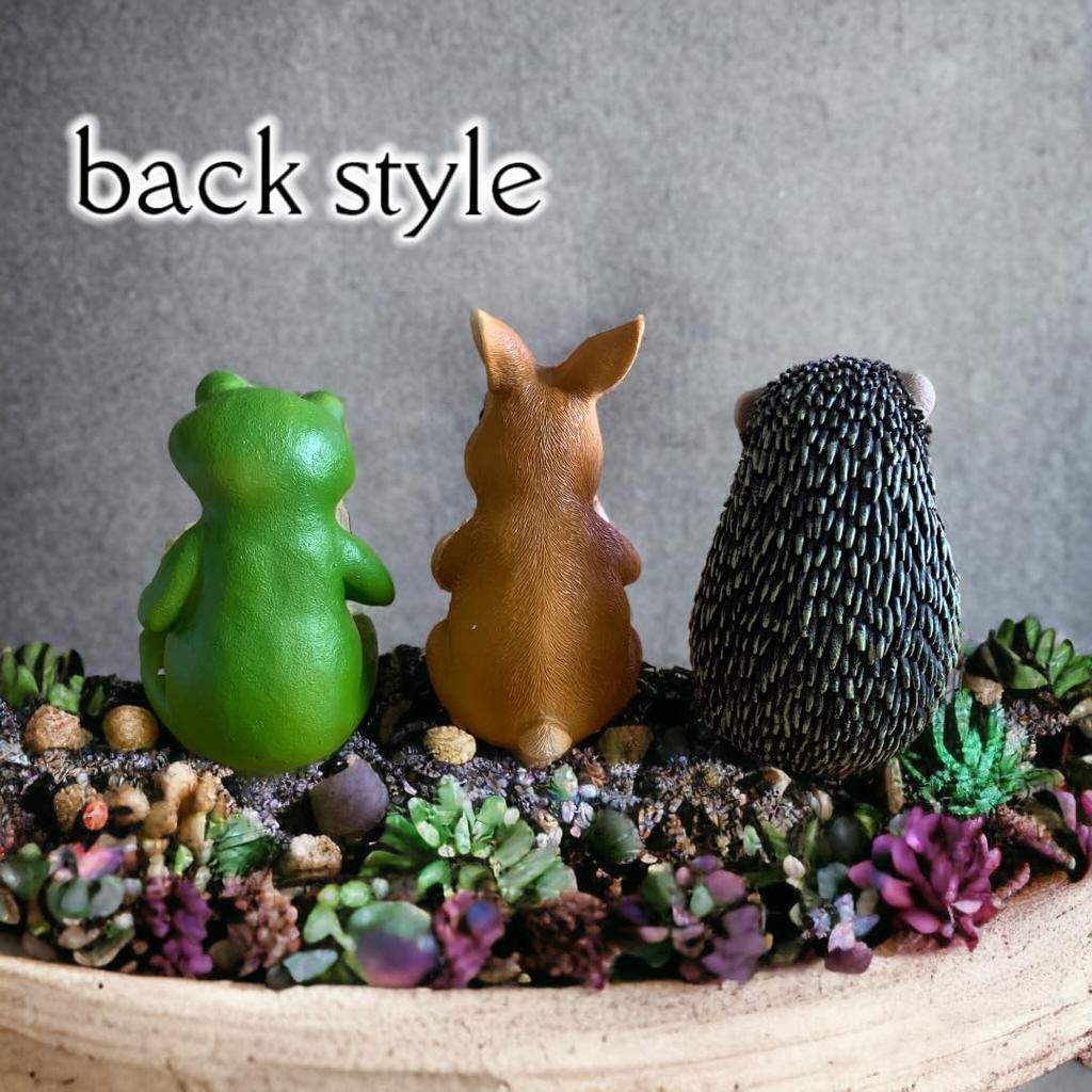Umely Garden Ornament Garden Interior Animal Garden Frog Figurine, Decoration, Decor, Ornament, Rabbit, Hedgehog, (Rabbit)