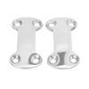 2 Pcs Stainless Steel Webbing Fixing Plate Good Fixation Rustproof Hardware Accessories with 8 Screws for Small Yachts