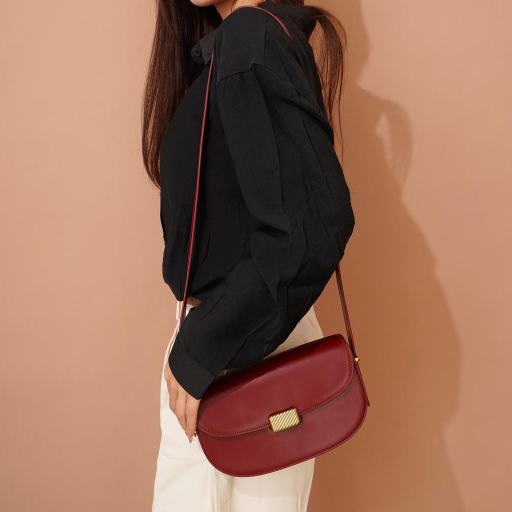 Niche Design Underarm Bag Retro Saddle Bag High-quality Leather One-shoulder Crossbody Bag