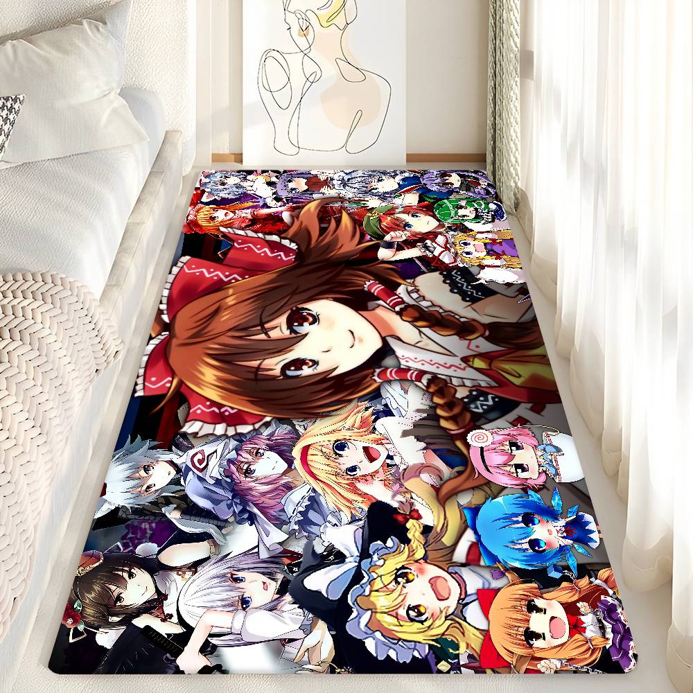 Classic T-Touhou P-Project Game Door Mat Kids Room Bedroom Decoration Balcony Anti-Slip Doormat Living Room Doormat Area Rug
