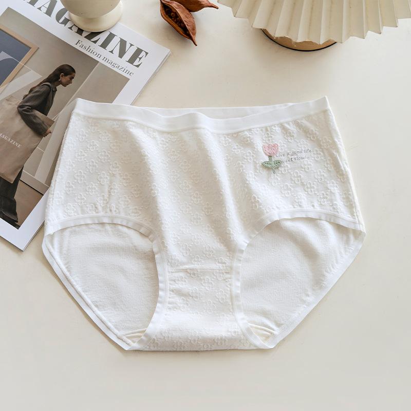 Big Size Female Summer Pure Cotton A Class Baby Cotton Middle Waist No Scar 10A Antibacterial Briefs