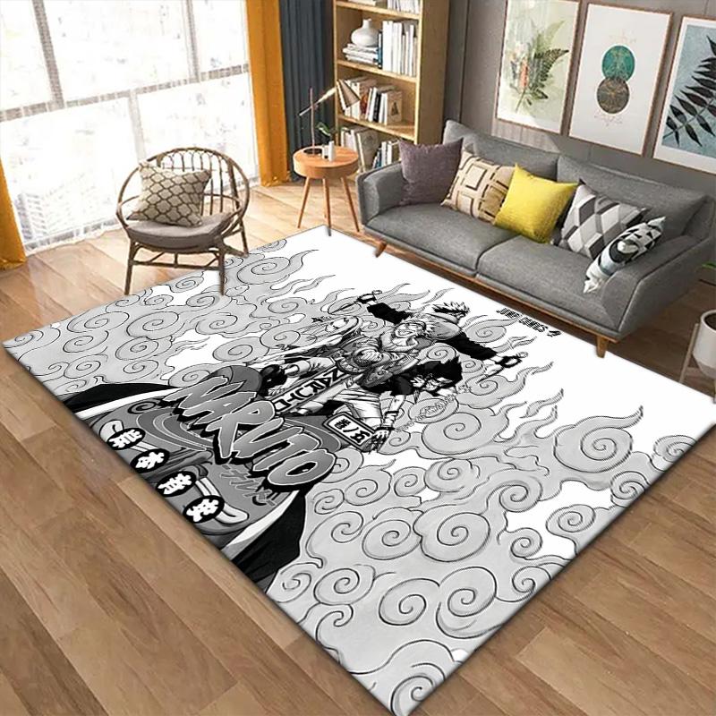 Naruto Donner Teppich für Wohnzimmer Schlafzimmer Zuhause Sofadekoration, Kinder Spiel rutschfeste Bodenmatte