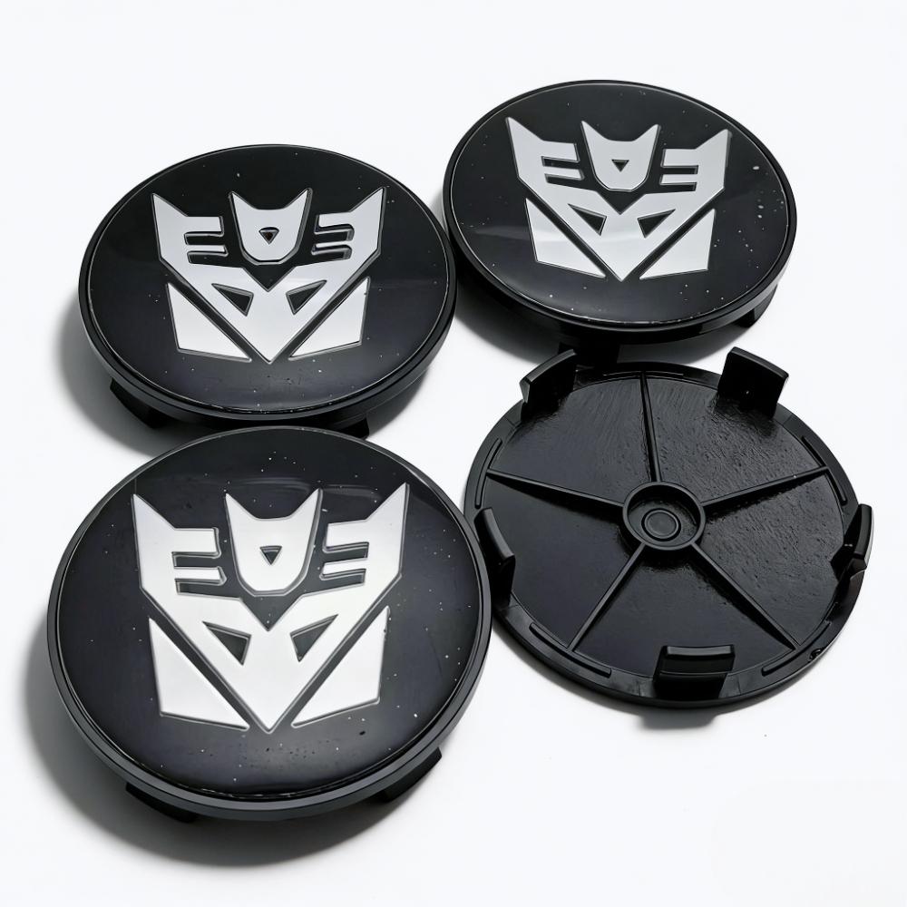 4pcs Transformers Logo Emblem Car Wheel Center Caps OD 68MM 63MM Wheel Hub Cap Optimus Prime Decepticons Badge Rim Hubcaps Cover