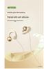 Bone Conduction Wired Earphones with Type-C and 3.5mm Connectors, Ear Clip Design, Wired Control Microphone, Ideal for Gaming