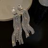 Korean Style Exaggerated Women Girls Shiny Rhinestone Earrings Luxury High Quality Big Crystal Ear Rings Decoration Lady Jewelry