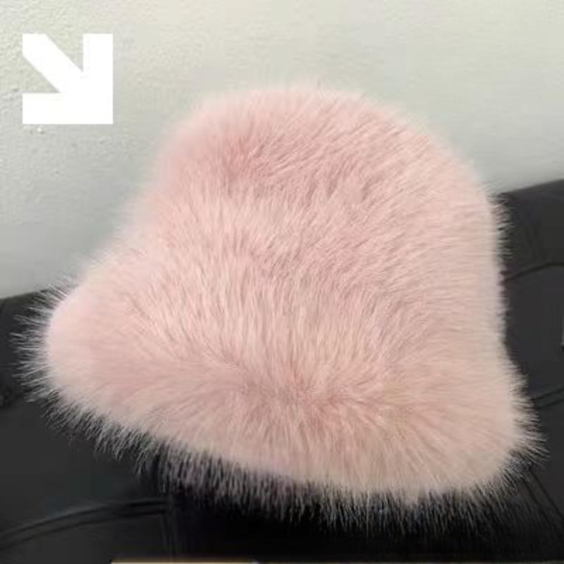 Natural Winter Hats Women Knit Beanie Hat Balaclava Lady Winter Snow Cap Luxury