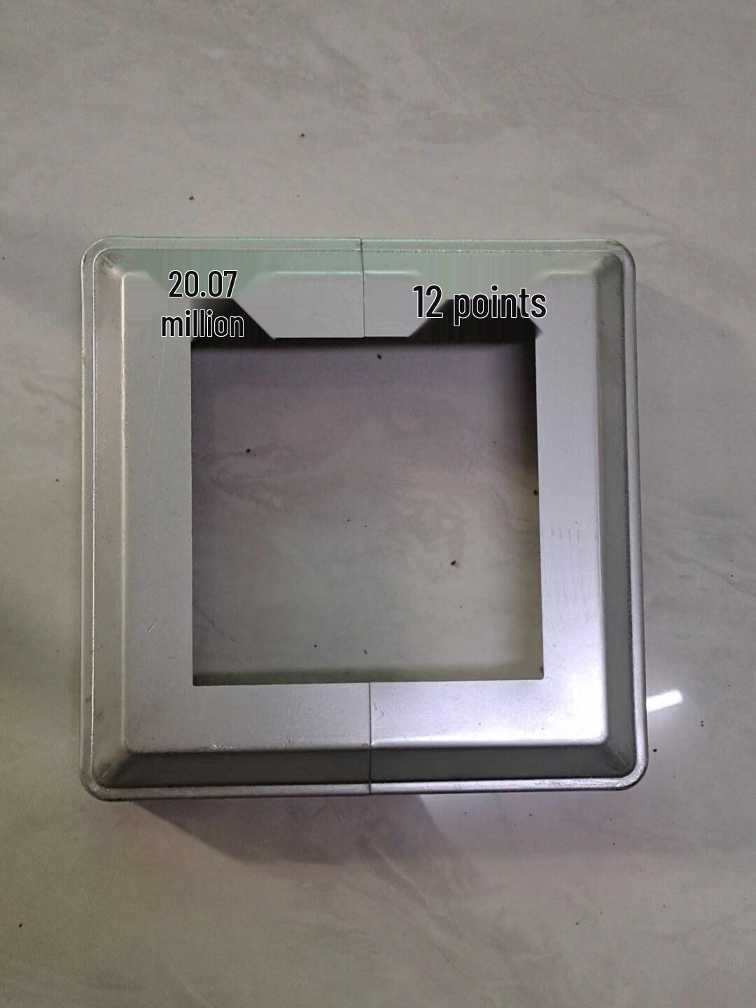 Galvanized Iron Plate Guardrail Decorative Square Foot Cover, Zinc Steel, 200mm Opening