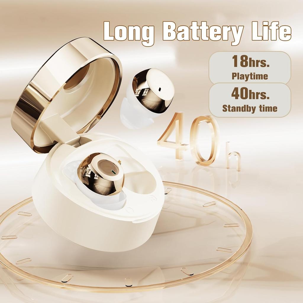 Invisible Tiny Earbuds Bluetooth 5.4 Wireless Headphones Side Sleeper Earbuds Mini Comfortable Ear Buds Small Ear  Sleeping Earphones Noise Cancelling