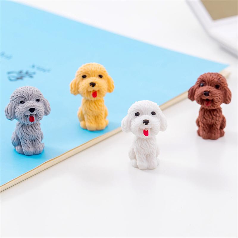 Cute Teddy Dog Rubber Pencil Eraser Novelty Eraser Student Learning Stationery Office School