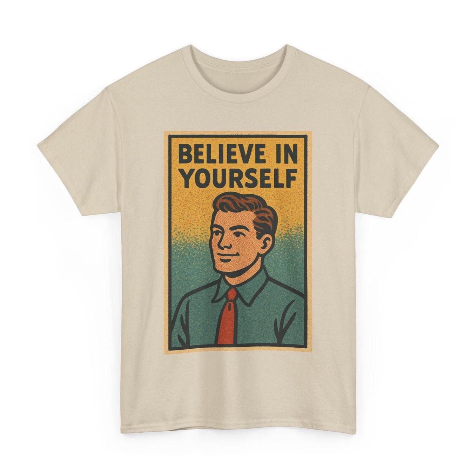 Believe in Yourself T-Shirt: Retro Comic Style Motivational Tee for Confidence & Self-Love 3XL