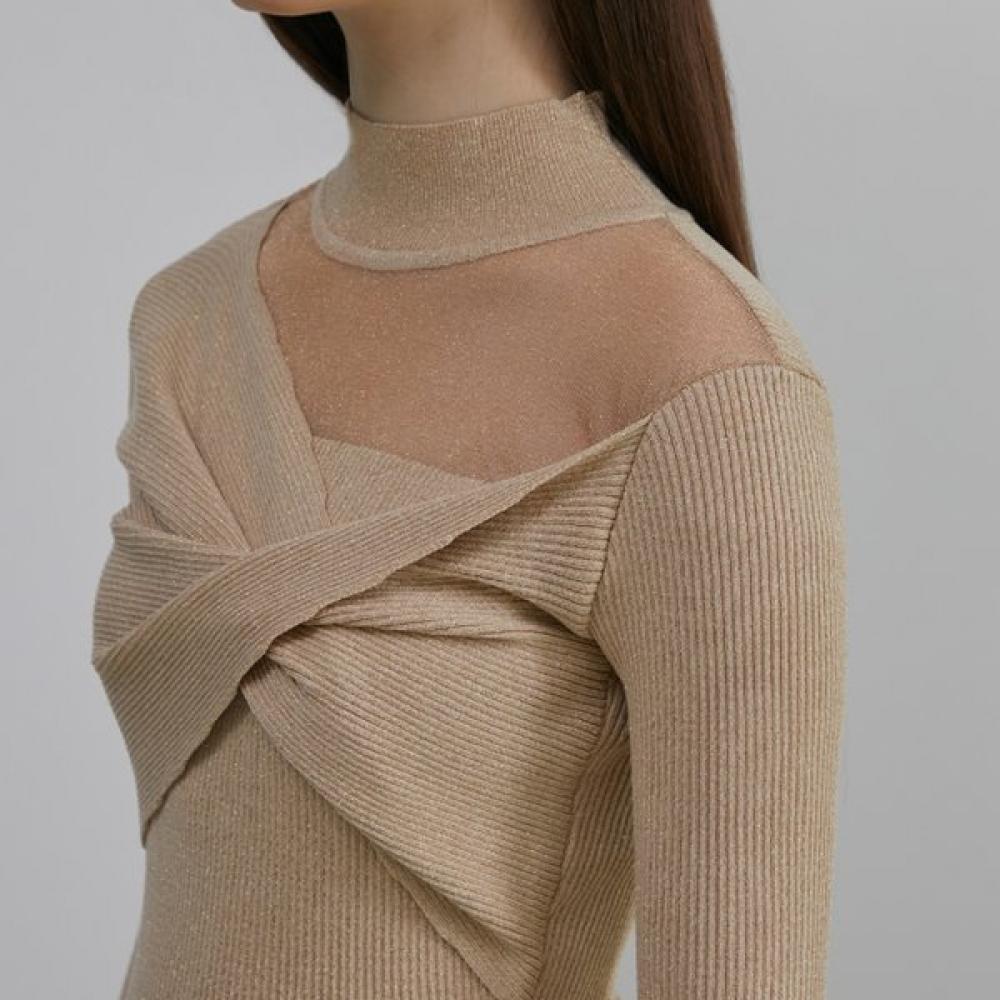 Gnarly Twist Point Half Neck Slim Pullover Eq4kl264