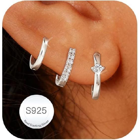 30 Paar klobige goldene Creolen für Damen, Multipack Schmuck für Geschenk | Mehrere Stile, zum Stapeln, leicht, 14K Gold-beschichtet, Hypoallergen,