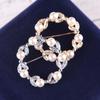 Style Gold Pearl Hollow Brooch Brooch Women's Fashionable Hundred Pairs of Pins Exquisite Hypoallergenic Luxury Enamel Brooch Long-Lasting Color Gift