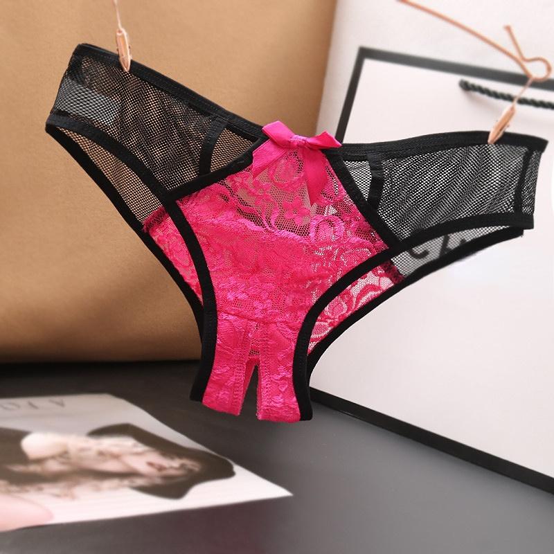 Top Sell Sexy Panties for Women Open Crotch Lace Briefs Low Waist Underwear Comfortable Sexy Underpants