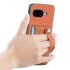For Google Pixel 9a Case Carbon Fiber Texture Leather Phone Back Cover with Card Holder
