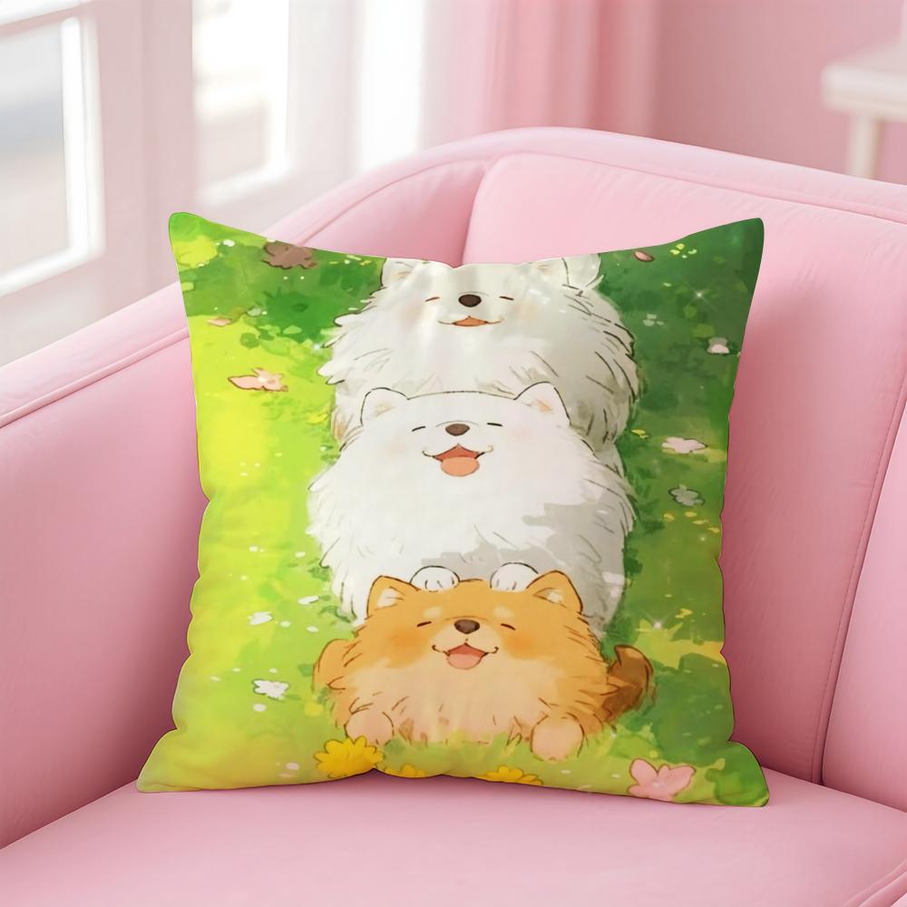 Fashion Cute Hand-Drawn Panda Animals Cushion Cover Linen Pillowcase Cover Soft Decor For Sofa Home Room