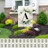 Monogram Letter A Garden Flag Floral 1218 Inch Double Sided