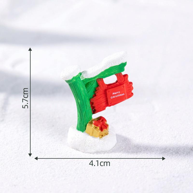 Micro-landscape Christmas Road Signs Indication Signs Crystal Balls Decorative AccessoriesMiniature Mini Ornaments