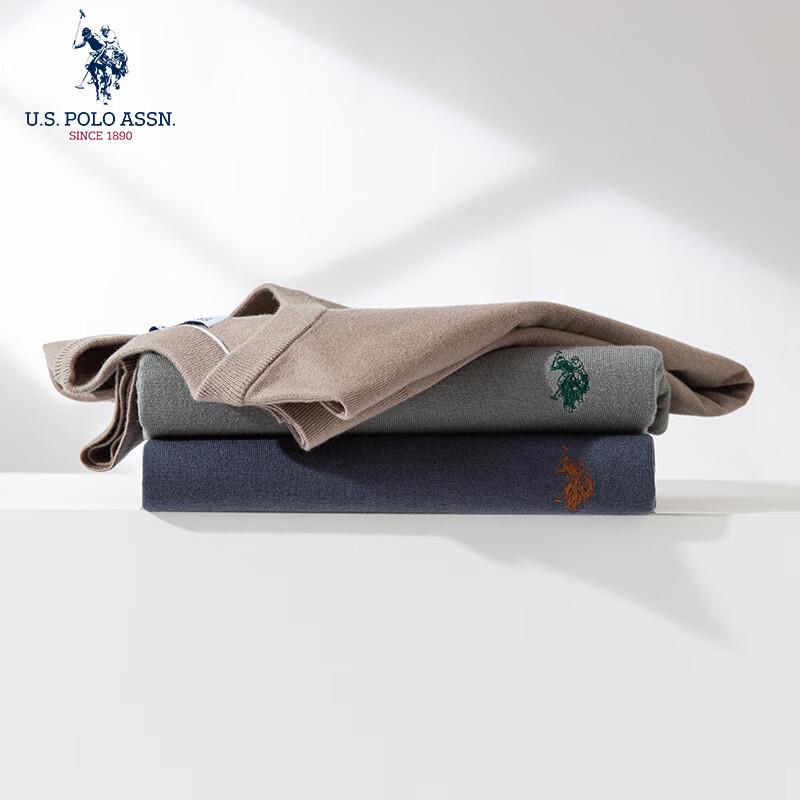 U.S. POLO ASSN. Men's Wool Blend Crew Neck Knit Sweater