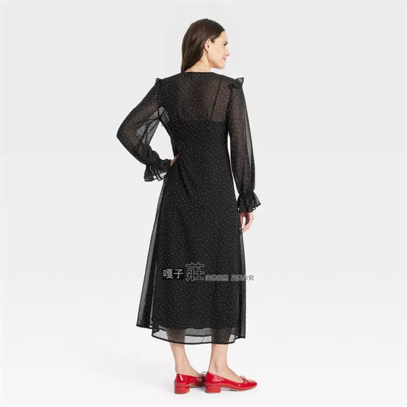 Export USA a * Spring Summer plus Size Women's Clothes Chiffon Dress Suspender Dress Two-piece Set Sheer Maxi Dress
