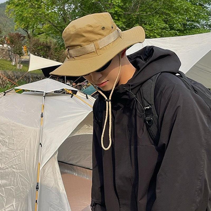 Fisherman Hat Men'S Spring And Summer Thin Travel Sunshade Cowboy Hat Outdoor Sun Protection Fishing And Hiking Hat