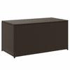 Garden Storage Box Wicker Style Poly Rattan 100 x 50 x 50 cm Brown