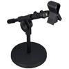 Kingjim SPMS2-BK Speaker and Microphone Compatible Desktop Stand, Black