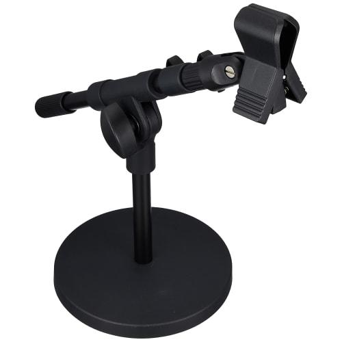 Kingjim SPMS2-BK Speaker and Microphone Compatible Desktop Stand, Black