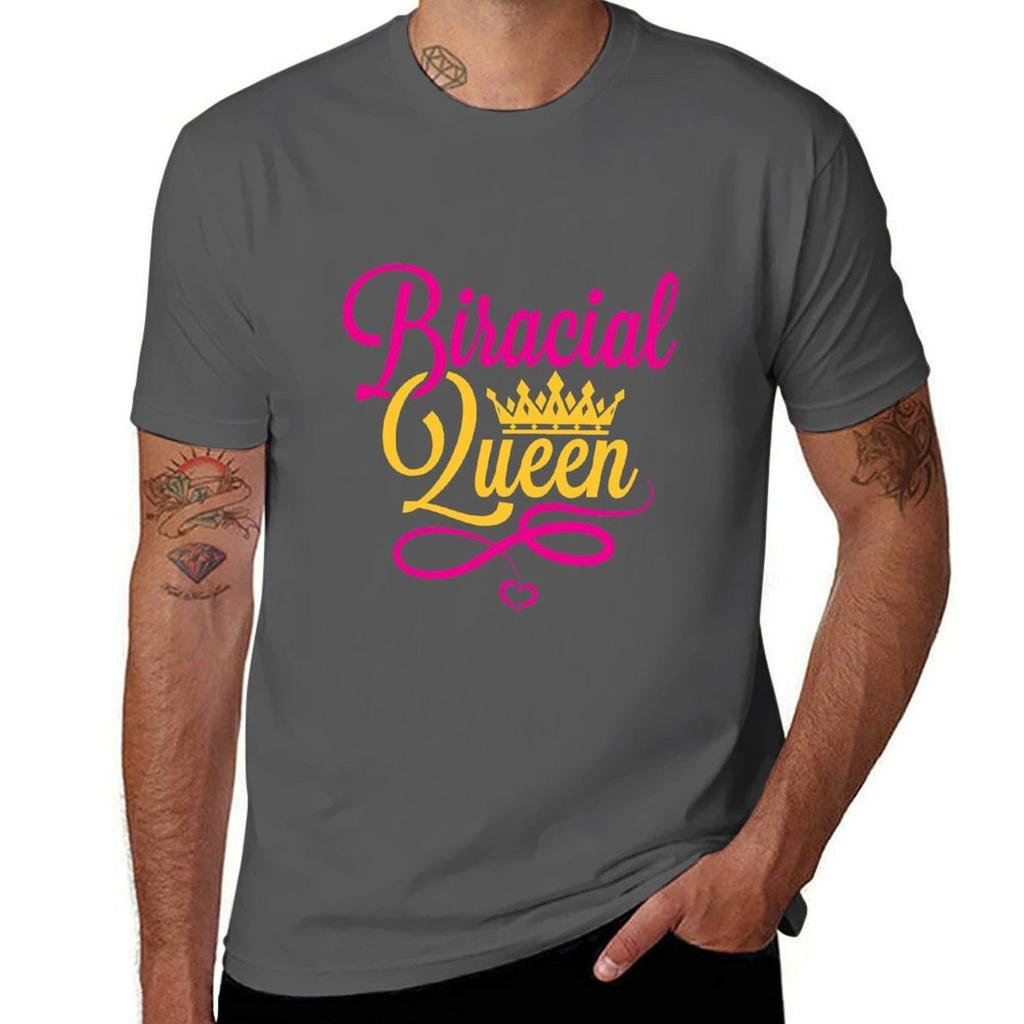 Biracial Queen Mixed Race Mixed Chicks Women Girls TShirt Outdoor Sports Short Sleeve Top